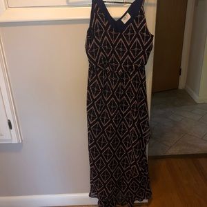Flirty summer geometric maxi dress